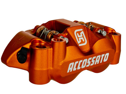 Radial brake caliper ACCOSSATO PZ004 forged monoblock 108 mm distance with pistons in aluminium