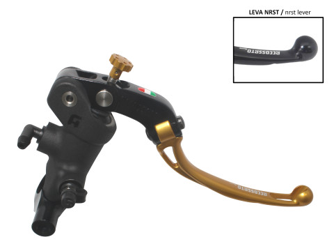 Radial brake master cylinder ACCOSSATO PC011 19 x 19 with folding lever,gold