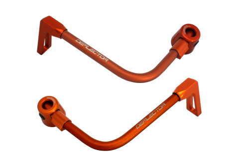 Lever guard ACCOSSATO DE003 with orange hose and joint right + left , aluminium