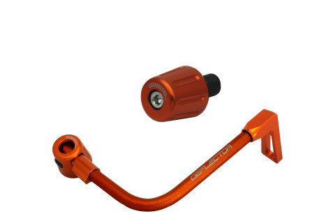 Lever guard in aluminium + left end ACCOSSATO DE004 with orange hose and joint right