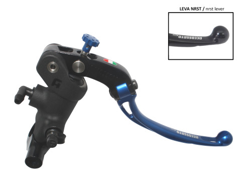 Radial brake master cylinder ACCOSSATO PC014 19 x 20 with folding lever,blue