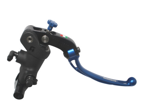 Radial brake master cylinder ACCOSSATO PC011 19 x 19 with folding lever,blue