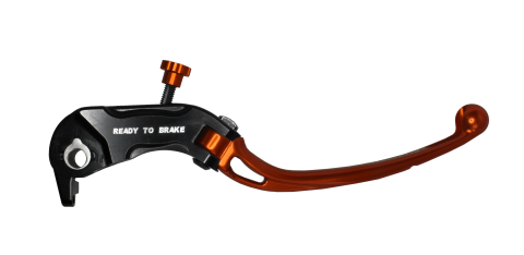 Brake lever folding ACCOSSATO LV030 in aluminium for brake master cylinder Ready To Brake orange