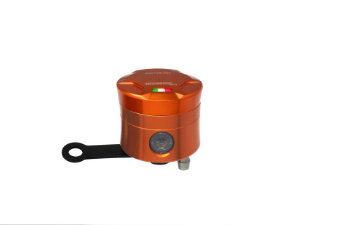 Brake fluid reservoir ACCOSSATO CNC-worked FU104 straight bracket included orange