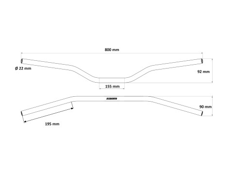 Handlebar ACCOSSATO HB009 Aluminium Made With Constant Diameter - 22 mm plavi