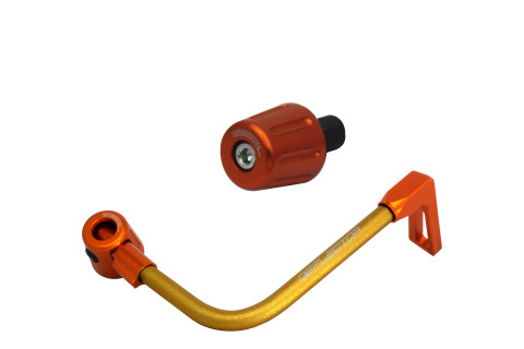 Lever guard in aluminium + left end ACCOSSATO DE004 with gold hose and joint right