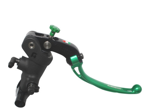Radial brake master cylinder ACCOSSATO PC014 19 x 20 with folding lever,green