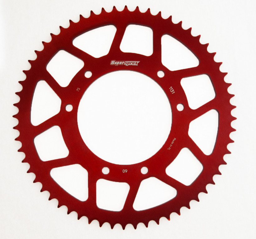 Rear ALU sprocket SUPERSPROX RAL-1131:60-RED crven