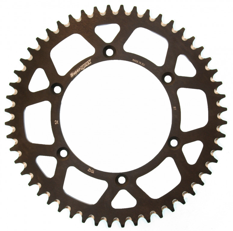 Rear ALU sprocket SUPERSPROX RAL-1512:52-BLK Crni 52T, 520