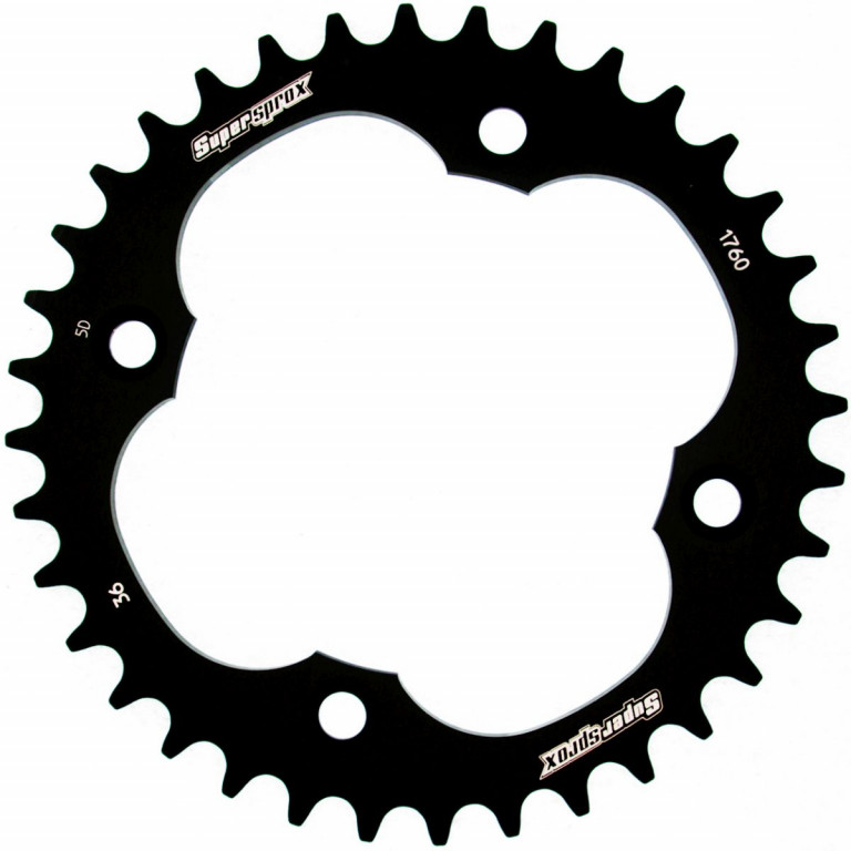 Rear ALU sprocket SUPERSPROX RAL-1760:36-BLK Crni 36T, 520