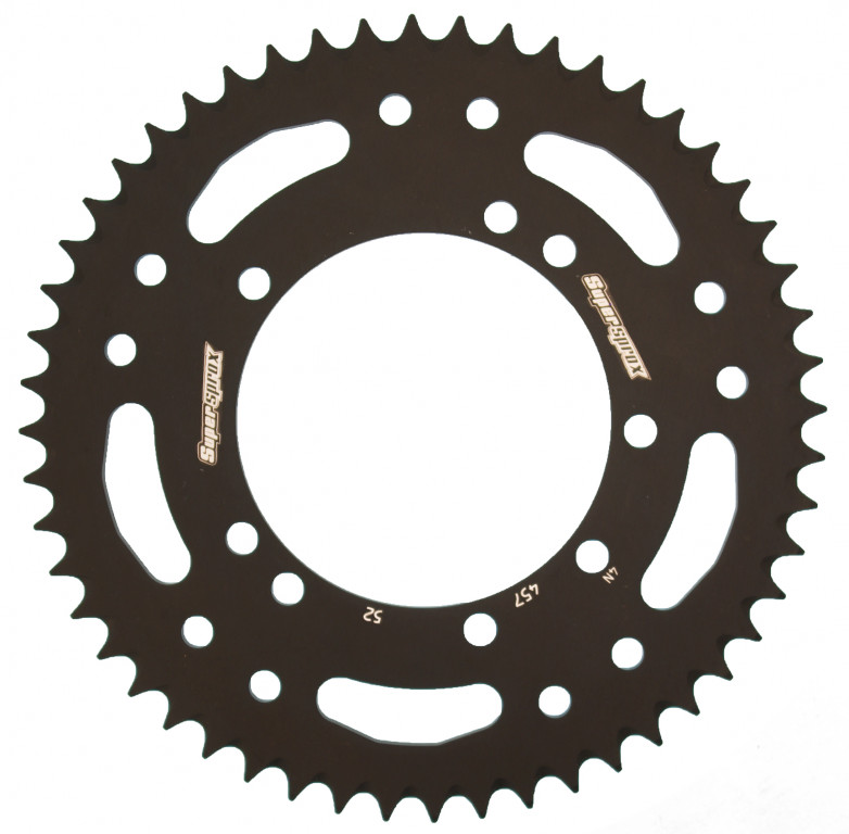 Rear ALU sprocket SUPERSPROX RAL-457:52-BLK Crni 52T, 420