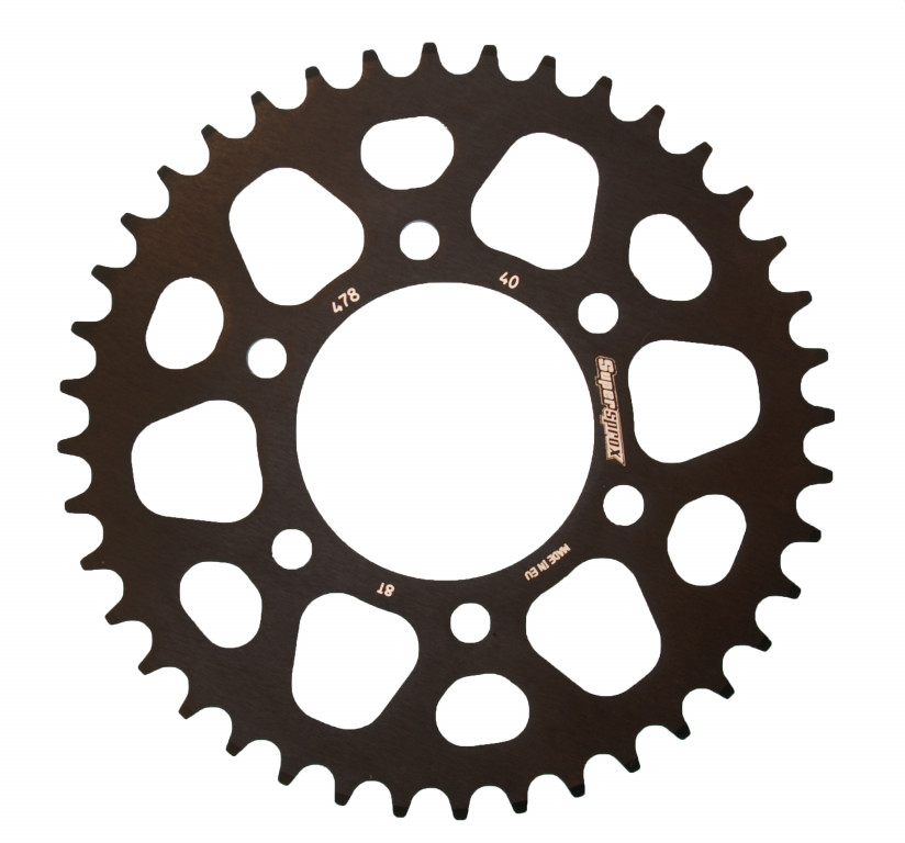 Rear ALU sprocket SUPERSPROX RAL-478:40-BLK Crni 40T, 520