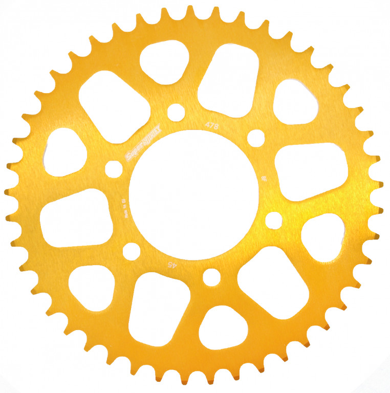 Rear ALU sprocket SUPERSPROX RAL-478:45-GLD zlato 45T, 520