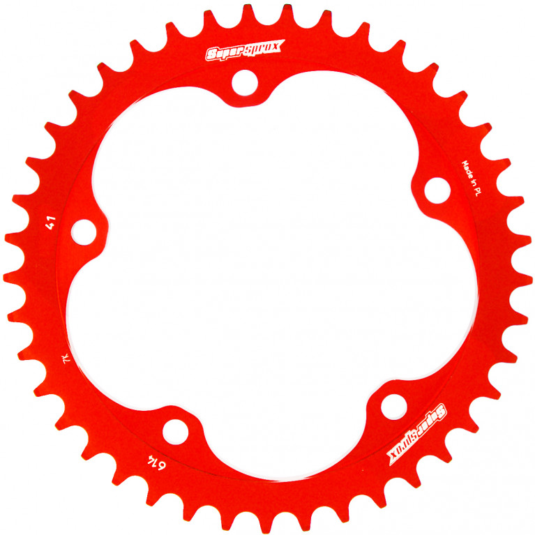 Rear ALU sprocket SUPERSPROX RAL-614:41-RED crven 41T, 525