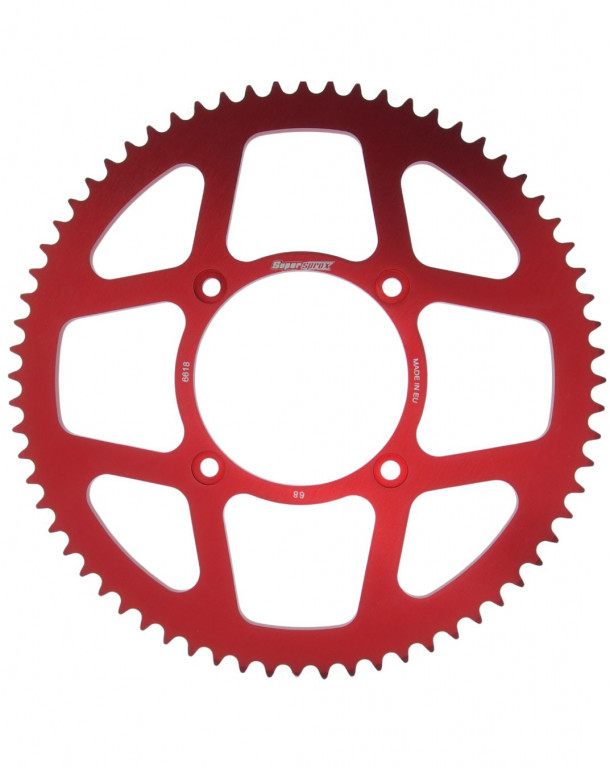Rear ALU sprocket SUPERSPROX RAL-6618:68-RED crven 68T, 420