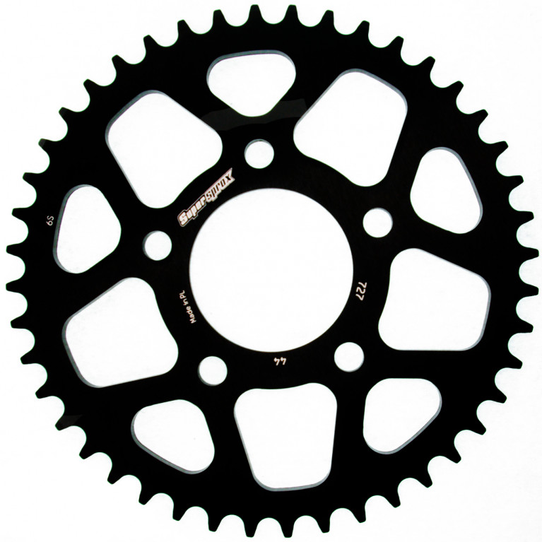 Rear ALU sprocket SUPERSPROX RAL-727_525:44-BLK Crni