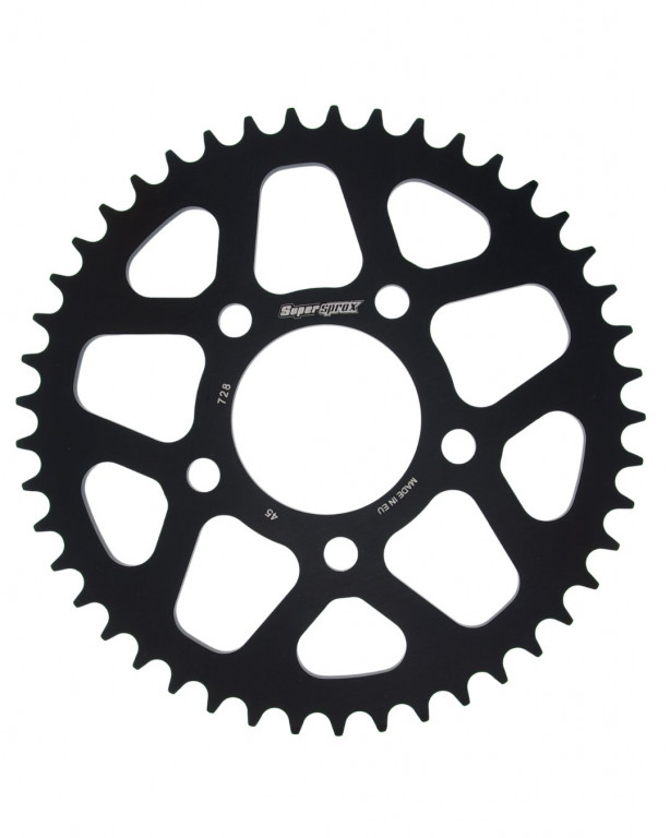 Rear ALU sprocket SUPERSPROX RAL-728:45-BLK Crni 45T, 520