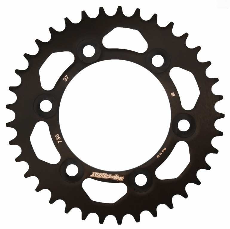 Rear ALU sprocket SUPERSPROX RAL-735:37-BLK Crni 37T, 520