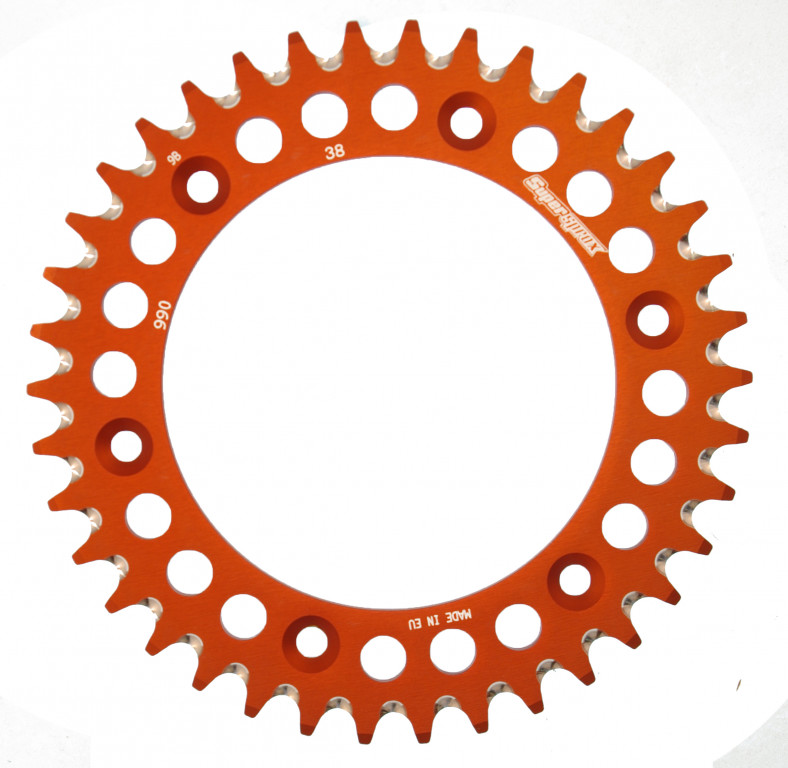 Rear ALU sprocket SUPERSPROX RAL-990:38-ORG orange 38T, 520