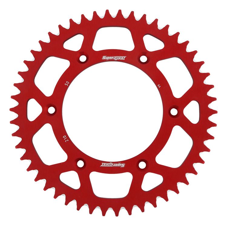 Rear ALU sprocket SUPERSPROX RAL-210:50-RED crven 50T, 520