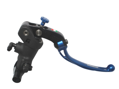 Radial brake master cylinder ACCOSSATO PC014 19 x 20 with folding lever,blue