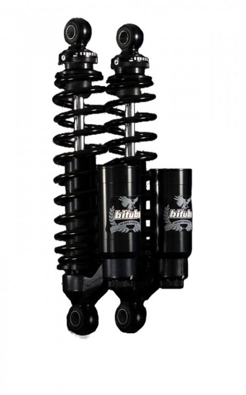 Rear twinshock BITUBO adjustable: spring preload, rebound, compression, Piggyback tank DARK EDITION