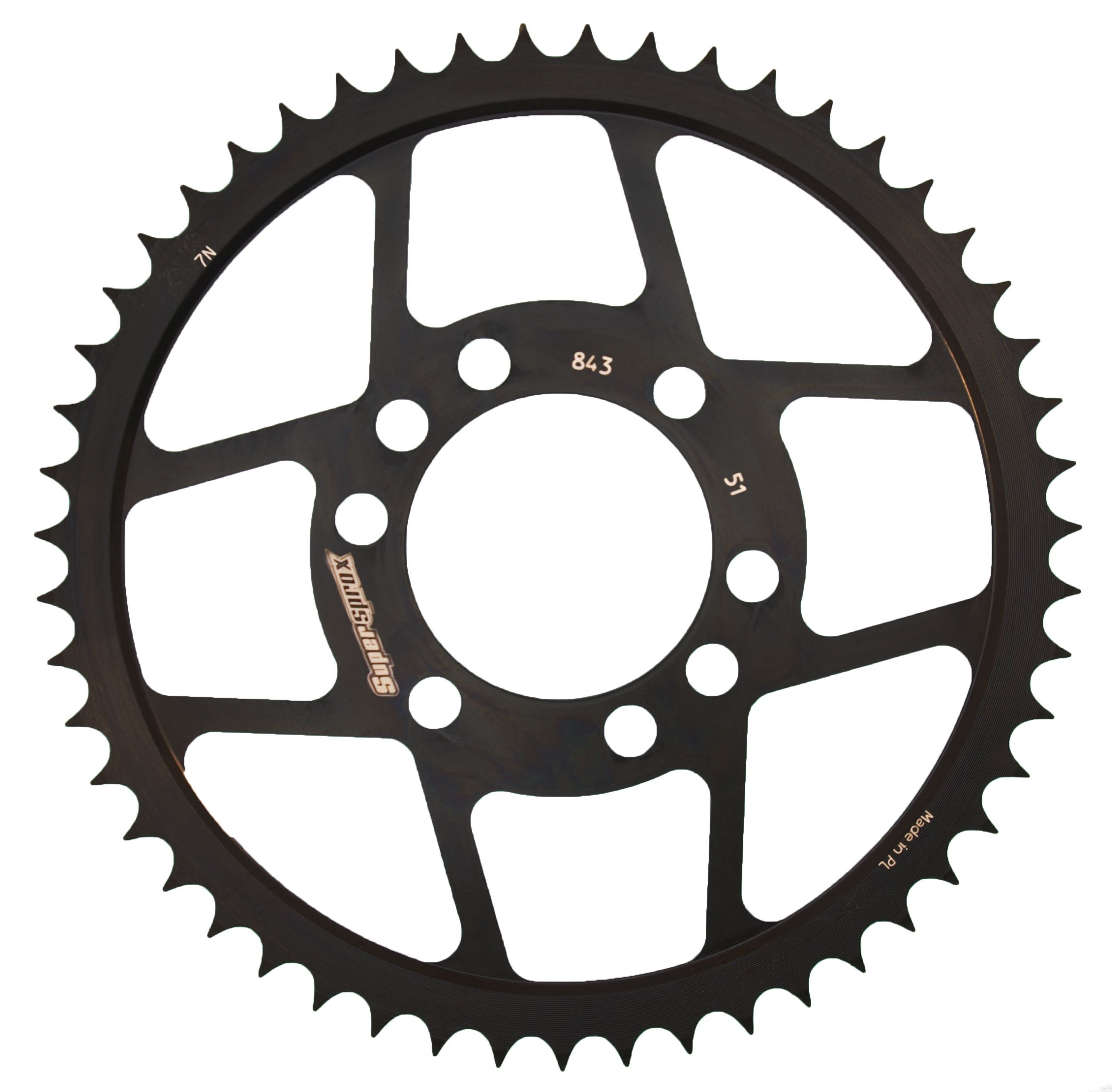 Lančenik zadnji SUPERSPROX RFE-843:51-BLK Crni 51T, 428