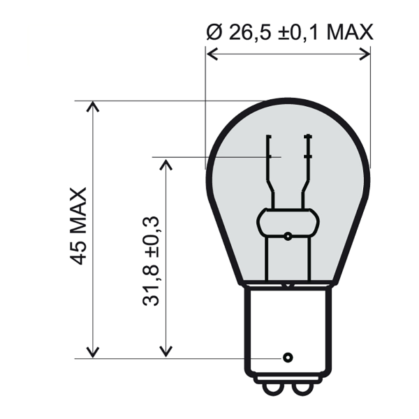 Lamp RMS BAY15D 246510361 12V21/5W