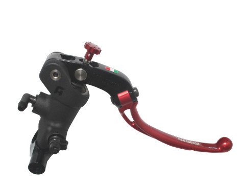 Radial brake master cylinder ACCOSSATO PC014 19 x 20 with folding lever,red