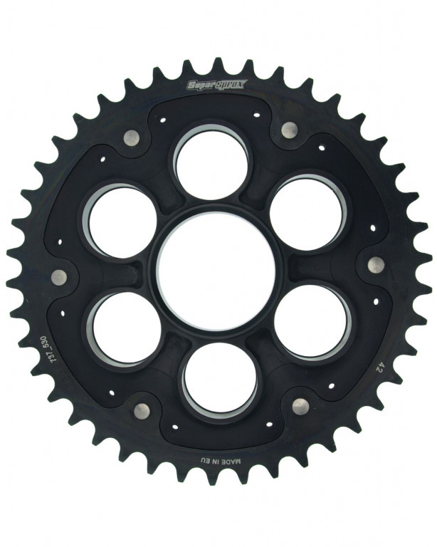Rear sprocket STEALTH with alloy disc SUPERSPROX RSA-737_530:42-BLK Crni 42T, 520