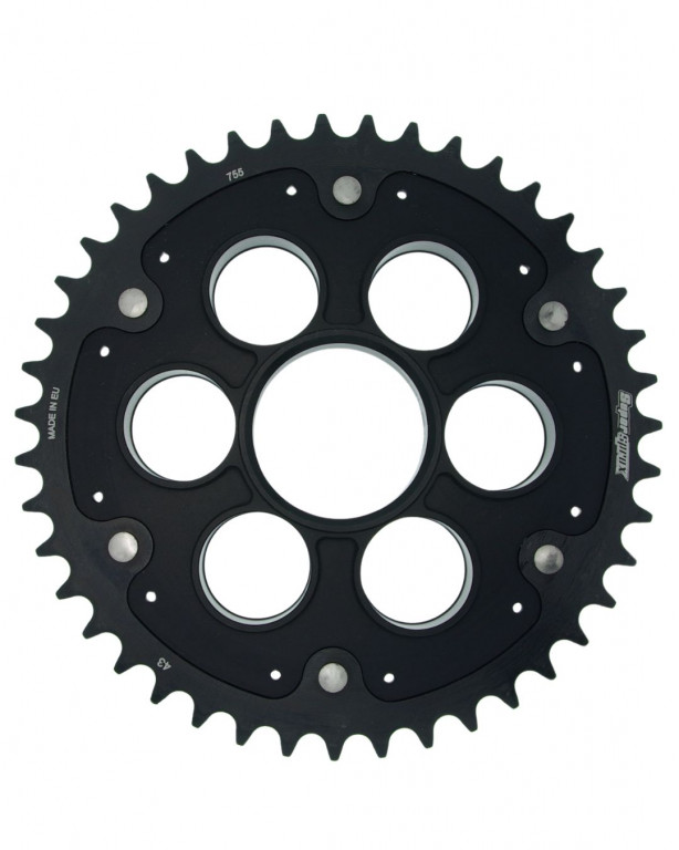 Rear sprocket STEALTH with alloy disc SUPERSPROX RSA-755:43-BLK Crni 43T, 520