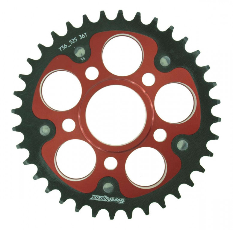 Lančenik zadnji SUPERSPROX STEALTH RST-736_525:36-RED crven 36T, 525