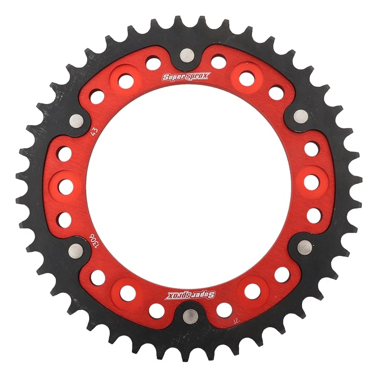 Rear sprocket SUPERSPROX STEALTH RST-1306:43-RED crven 43T, 530