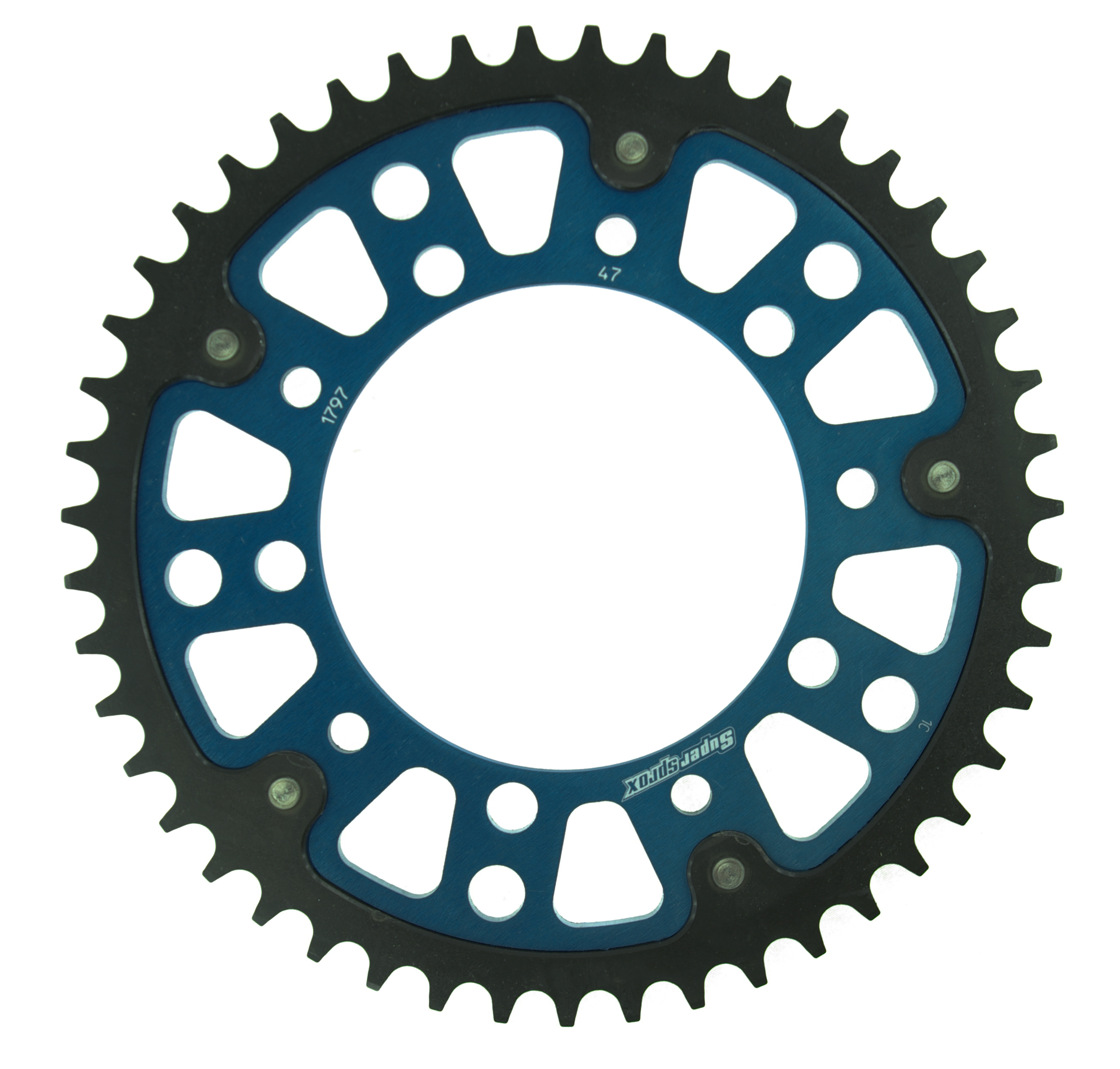 Rear sprocket SUPERSPROX STEALTH RST-1797:47-BLU plavi 47T, 530