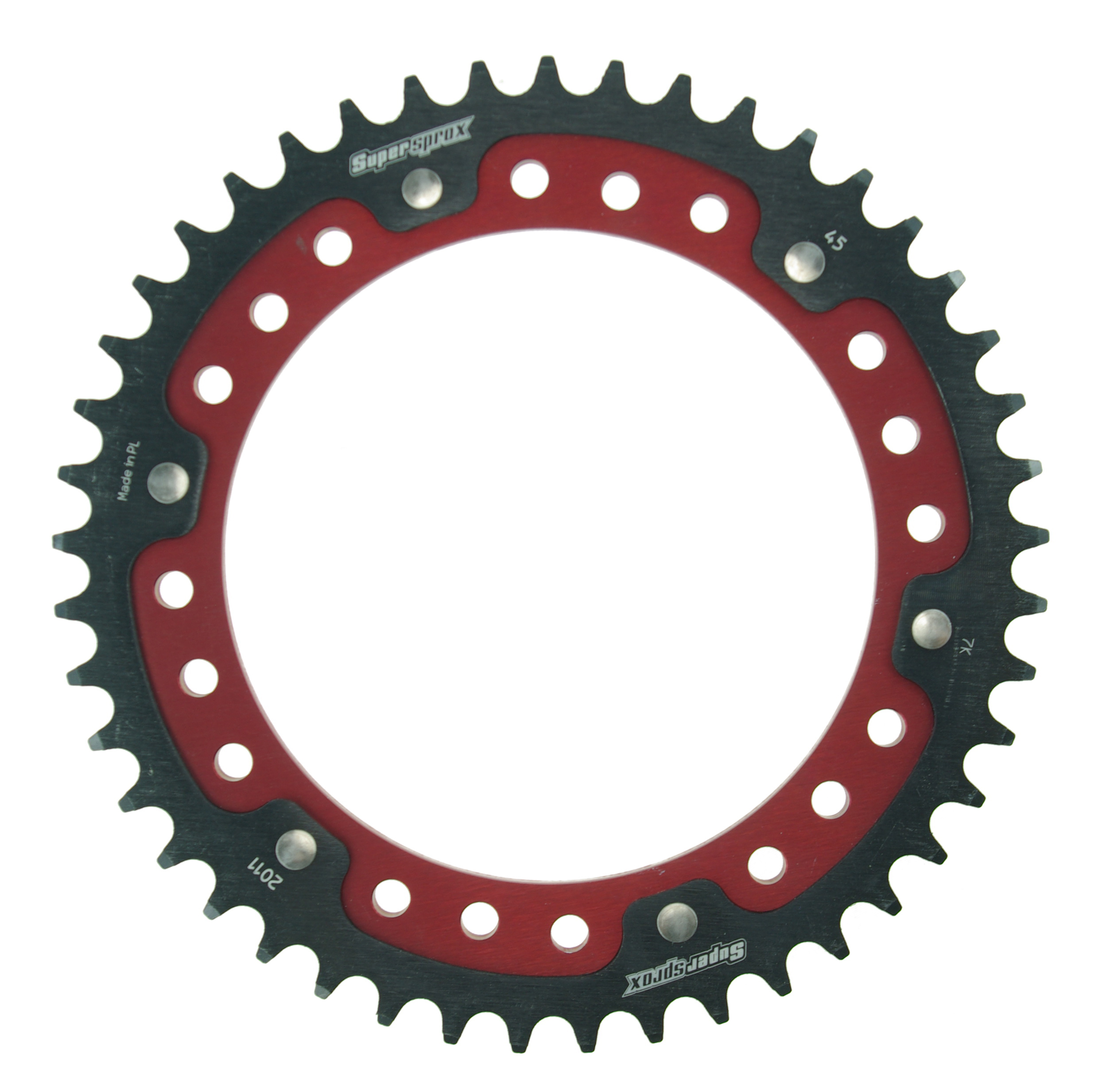 Rear sprocket SUPERSPROX STEALTH RST-2011:45-RED crven 45T, 530