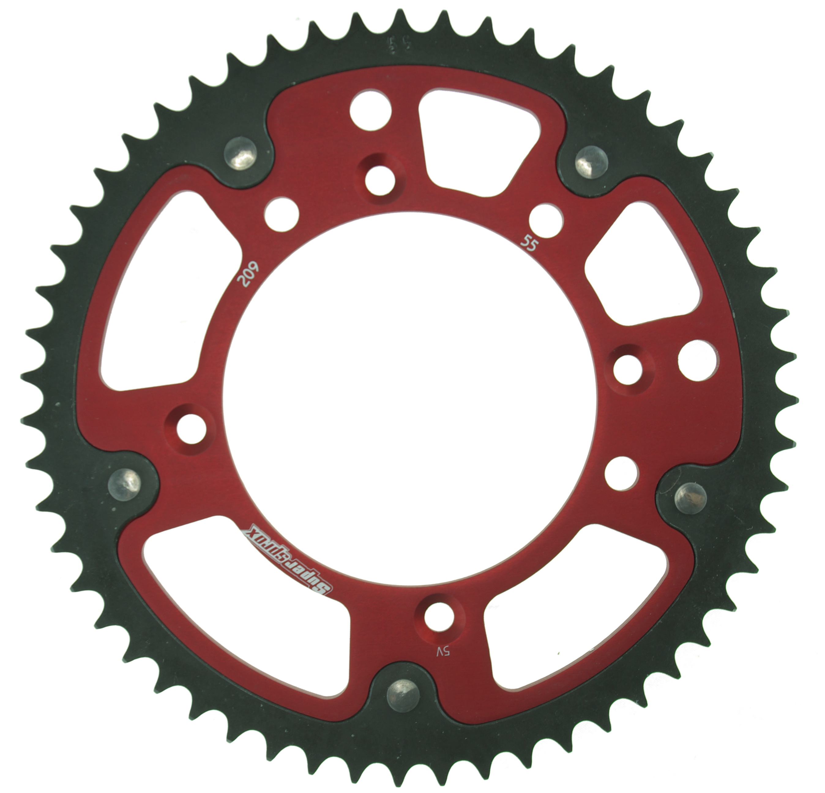 Rear sprocket SUPERSPROX STEALTH RST-209:55-RED crven 55T, 420