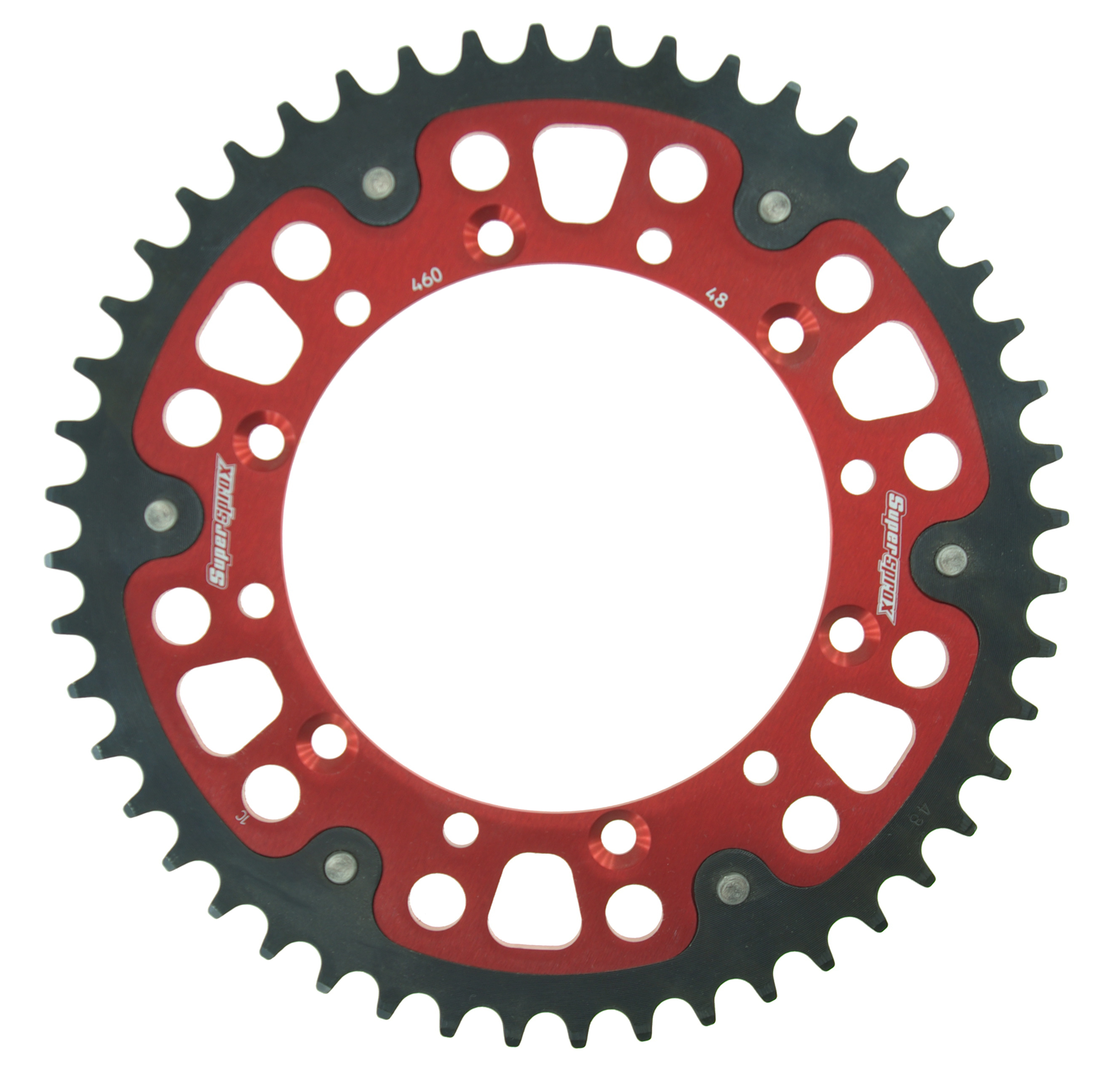 Rear sprocket SUPERSPROX STEALTH RST-460:48-RED crven 48T, 520