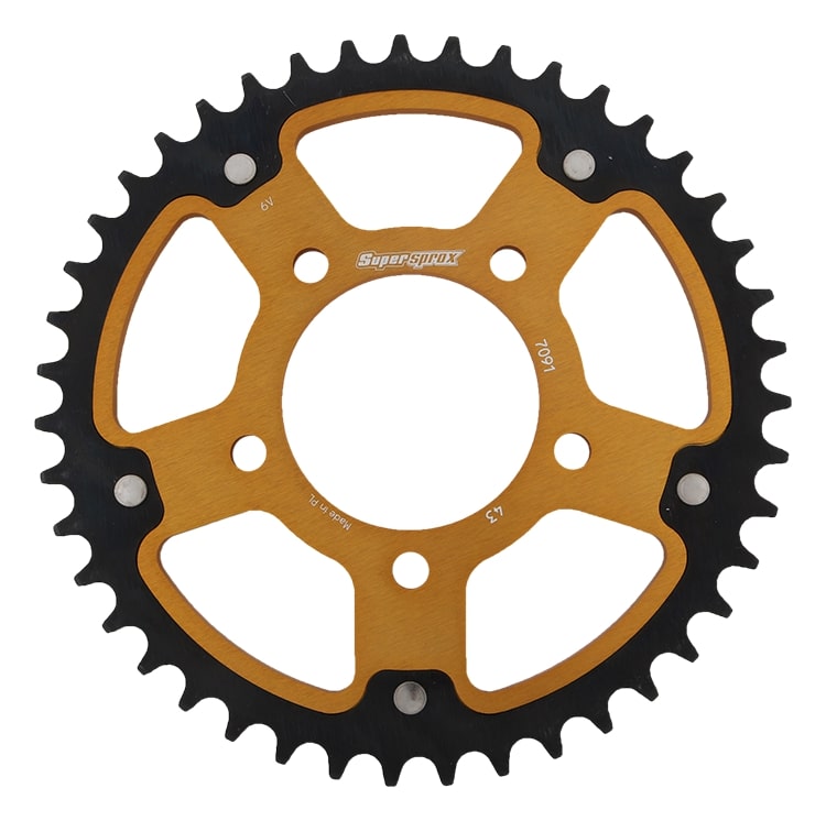 Lančenik zadnji SUPERSPROX STEALTH RST-7091:43-GLD zlato 43T, 520