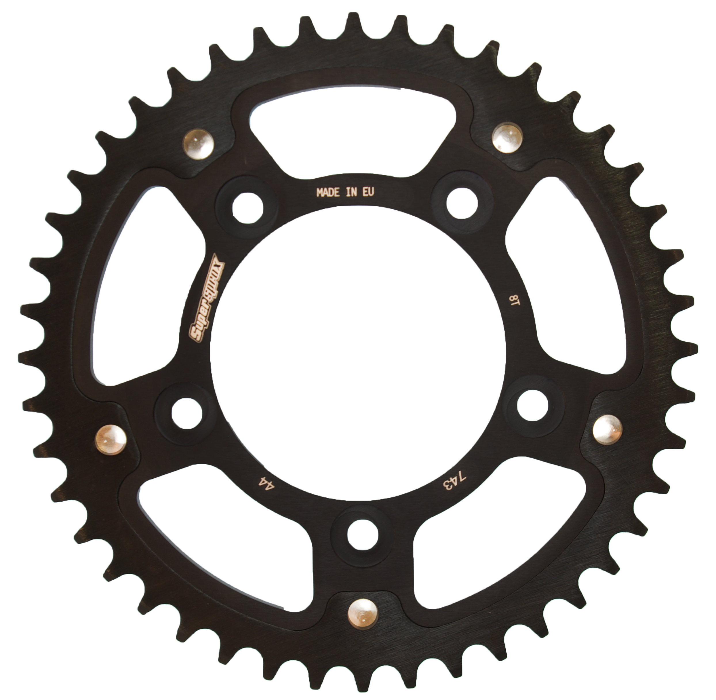 Lančenik zadnji SUPERSPROX STEALTH RST-743:44-BLK Crni 44T, 520