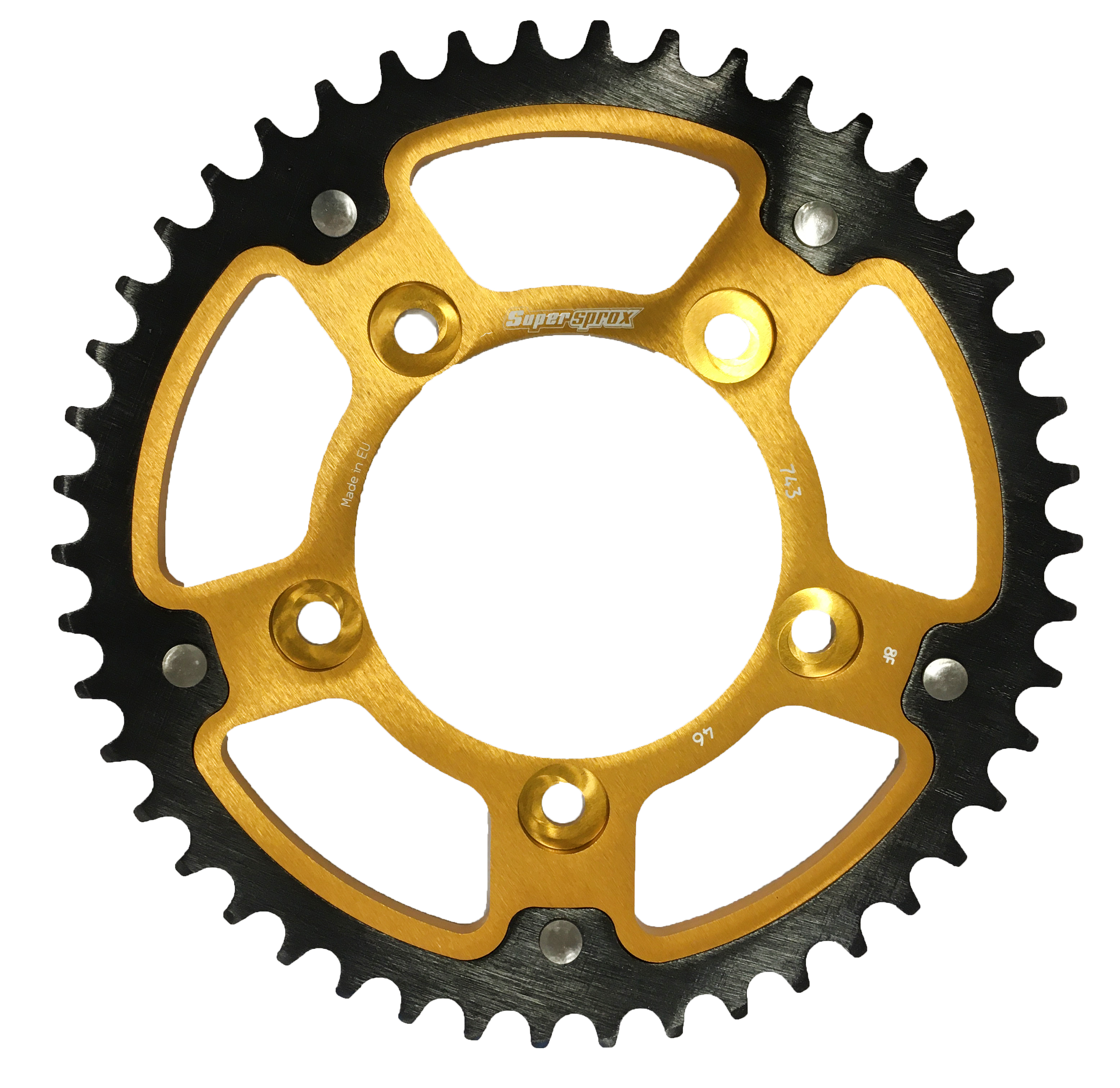 Lančenik zadnji SUPERSPROX STEALTH RST-743:46-GLD zlato 46T, 520