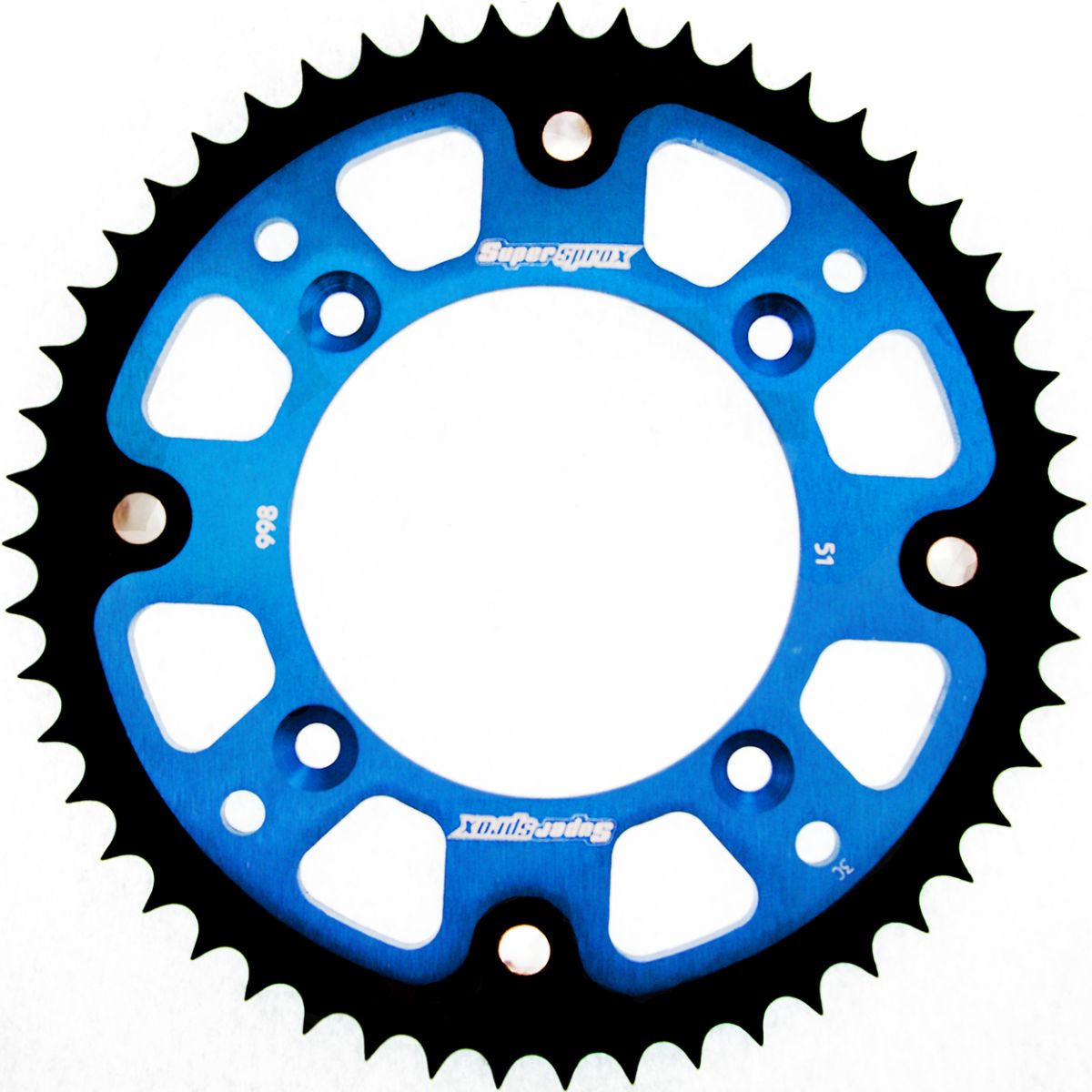 Rear sprocket SUPERSPROX STEALTH RST-998:51-BLU plavi 51T, 428