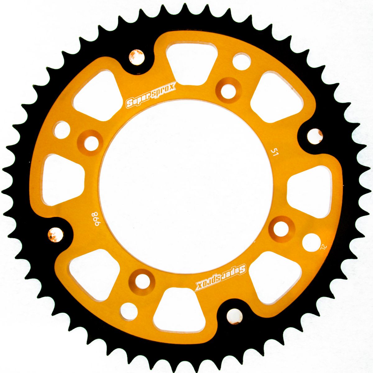 Rear sprocket SUPERSPROX STEALTH RST-998:51-GLD zlato 51T, 428