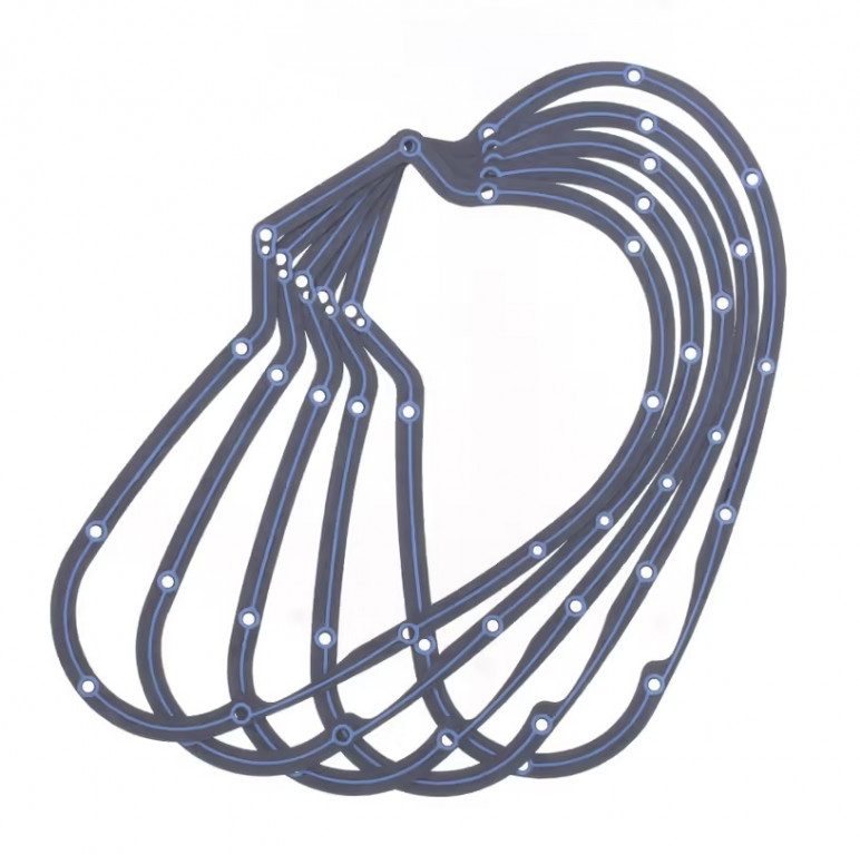 Primary cover gasket ATHENA S410195149029 thickness 0,032 with silicone beading (set of 5 pcs)