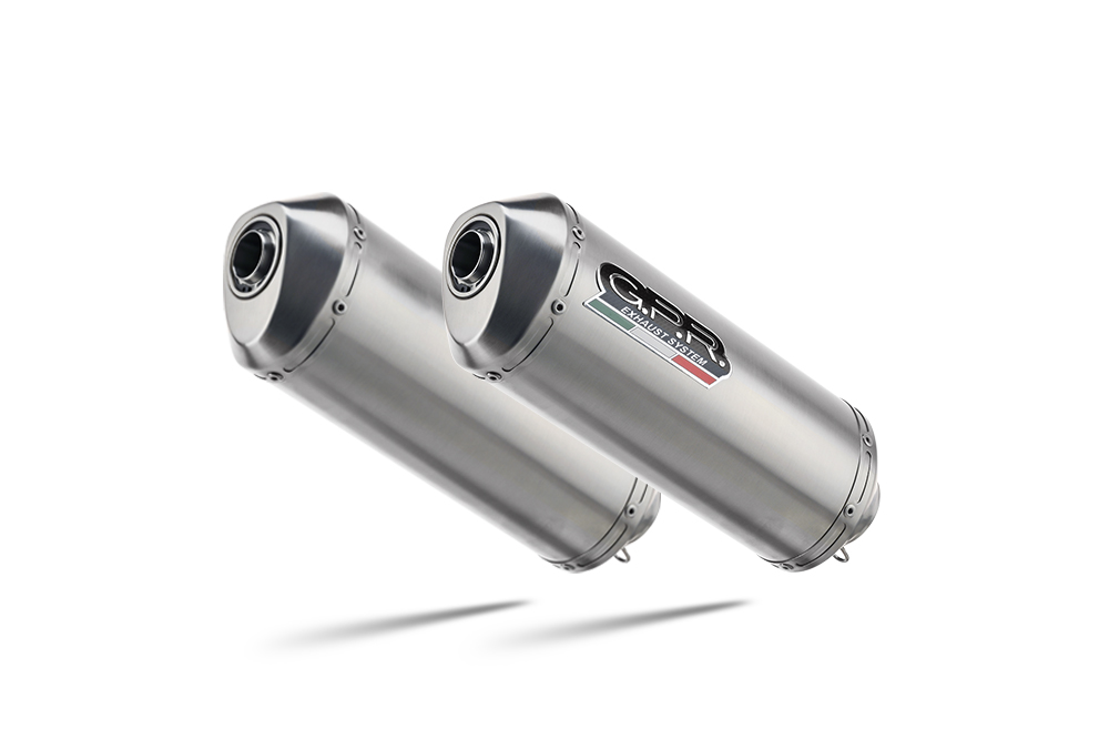 Dual slip-on exhaust GPR SATINOX K.148.CAT.SAT Brushed Stainless steel