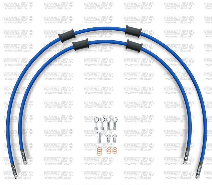 Rear brake hose kit Venhill POWERHOSEPLUS BMW-7004RS-SB (2 hoses in kit) Solid blue hoses, stainless steel fittings