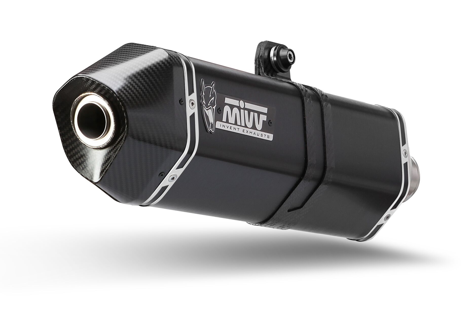 2 silencers kit MIVV SPEED EDGE AT.012.LRB steel black for TRIUMPH Speed Triple 1050 2011-2015