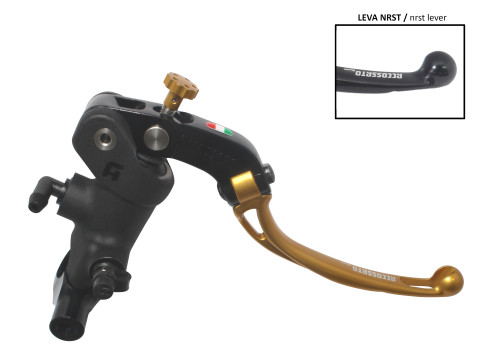 Radial brake master cylinder ACCOSSATO PC014 19 x 20 with folding lever,gold