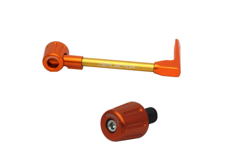 Lever guard in aluminium + left end ACCOSSATO DE004 with gold hose and joint right