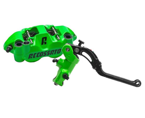 Accossato Kit: Painted Brake Master Cylinder 16x18 (CY045) + Painted Couple of Brake Calipers Distance 108 With ST Brake Pads (PZ004) ACCOSSATO ZY045 Crni