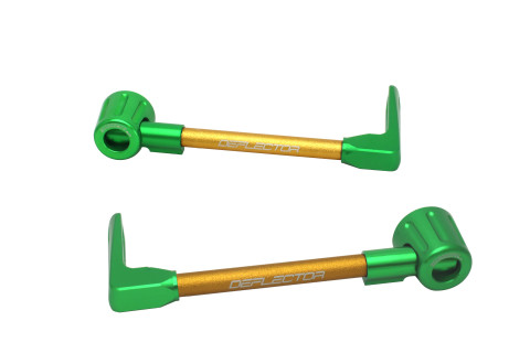 Lever guard ACCOSSATO DE003 with gold hose and joint right + left , aluminium